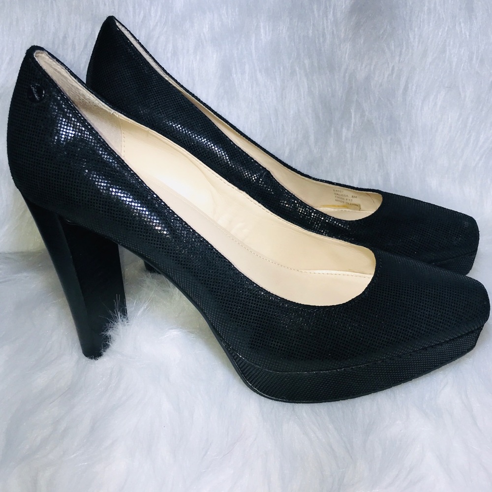 Calvin Klein Malissa Faux Snakeskin Platform Pumps